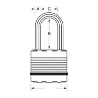 Master Lock Titanový visací zámek -  Excell - 64mm