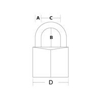 Master Lock Visací zámek  z pevného hliníku 9130EURDBLK - 30mm