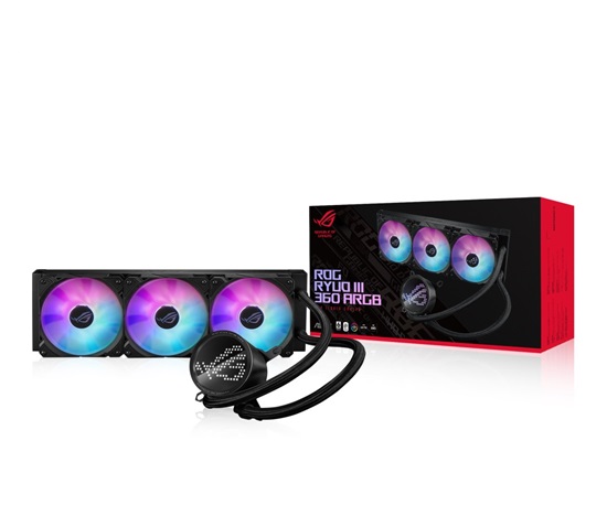 BAZAR - ASUS vodní chladič CPU AIO ROG RYUO III 360 ARGB, 3x120mm -pouzito (Náhradní krabice)