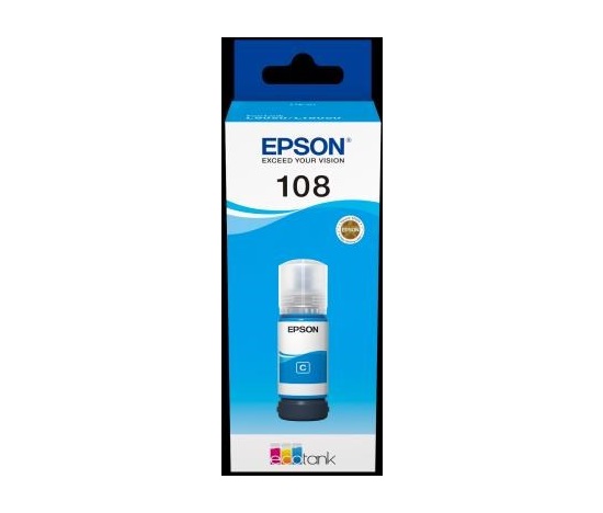 EPSON 108 EcoTank Cyan ink bottle