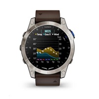Garmin D2 Mach1, Sapphire Titan/ Brown Leather Band