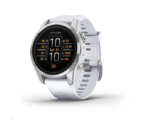 Garmin epix™ Pro (Gen 2) – Standard Edition | 42 mm, Silver / Whitestone Band