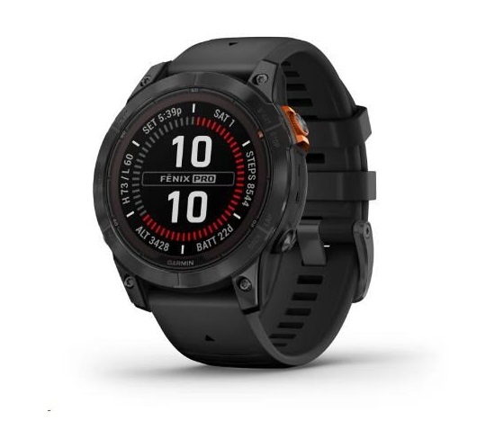 Garmin fenix® 7 Pro – Solar Edition, Gray / Black Band