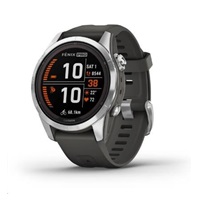 Garmin fenix® 7S Pro – Solar Edition, Silver / Black Band