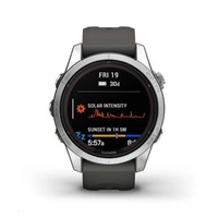 Garmin fenix® 7S Pro – Solar Edition, Silver / Black Band