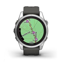 Garmin fenix® 7S Pro – Solar Edition, Silver / Black Band