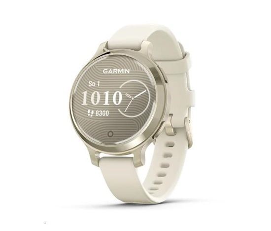 Garmin Lily® 2 Active, Lunar Gold / Bone Silicone Band