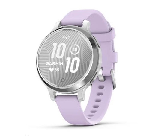 Garmin Lily® 2 Active, Silver / Purple Jasmine Silicone Band