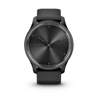 Garmin vívomove® Trend, Nerezová luneta Slate, pouzdro Black, silikonový řemínek