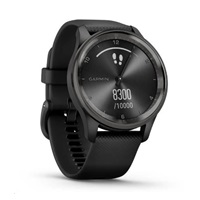 Garmin vívomove® Trend, Nerezová luneta Slate, pouzdro Black, silikonový řemínek