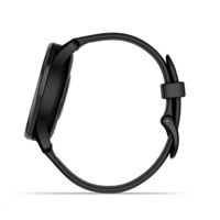Garmin vívomove® Trend, Nerezová luneta Slate, pouzdro Black, silikonový řemínek