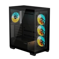 GIGABYTE case GB-C500P ST, Mid tower, 1xUSB-C 3.2, 2xUSB 3.0, 4x 120mm ARGB Fan, černá