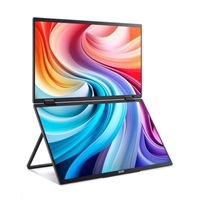 ACER LCD PD163Qbmiuux DUAL SCREEN 40cm (15.6") IPS LED, FHD 1920x1080@60Hz, 250cd/m2, 170/170, 2x2W repro, Black – náhled 4
