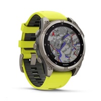Garmin - fenix 8 Solar Sapphire - 47 mm - Titanium with Amp Yellow | Graphite Silicone Band, EU