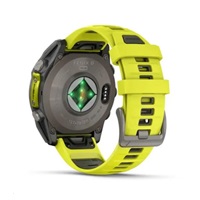 Garmin - fenix 8 Solar Sapphire - 47 mm - Titanium with Amp Yellow | Graphite Silicone Band, EU