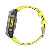 Garmin - fenix 8 Solar Sapphire - 47 mm - Titanium with Amp Yellow | Graphite Silicone Band, EU