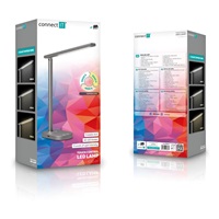 CONNECT IT Stolní LED lampa Shine, USB-A, šedá