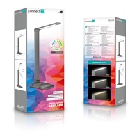 CONNECT IT Stolní LED lampa Bright, USB-A, šedá