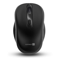CONNECT IT LONG LIFE bezdrátová tichá myš, USB, (+ 2x AA baterie zdarma), černá