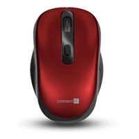 CONNECT IT LONG LIFE bezdrátová tichá myš, USB, (+ 2x AA baterie zdarma), černá