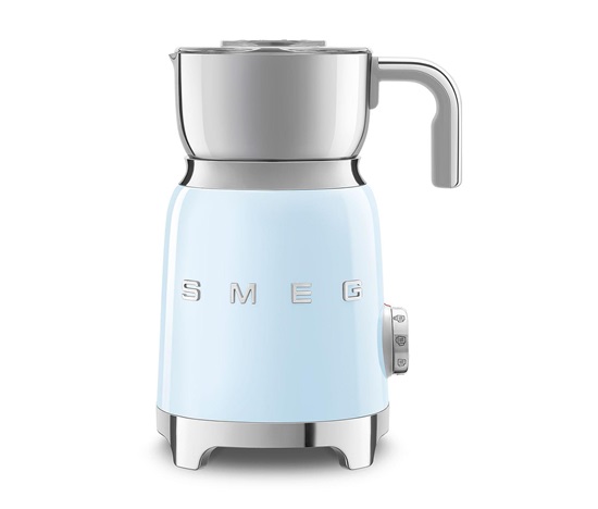 BAZAR - Smeg MFF11PBEU napěňovač mléka, 500 W, 600 ml, horká čokoláda / mléko, lehká pěna, pastelově modrý - opraveno