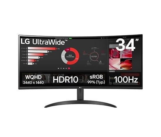 LG MT VA LED 34" 34WR50QK - VA panel, 3440x1440, 2xHDMI, DP, zakriven