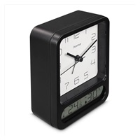 Hama Pag, budík se zobrazením teploty a vlhkosti vzduchu, tichý chod, černý