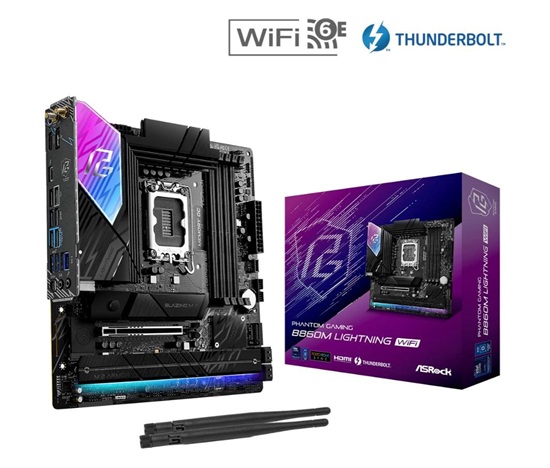 ASRock MB Sc LGA1851 B860M Lightning WiFi, Intel B860, 4xDDR5, 1xThunderbolt, 1xDP, 1xHDMI, WiFi, mATX