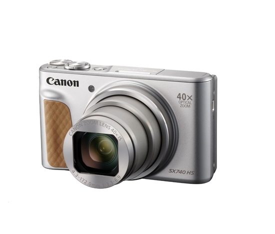 Canon PowerShot SX740 HS Lite Travel, 20.3Mpix, 40x zoom, WiFi, 4K video - stříbrný