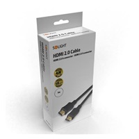 Solight HDMI kabel s Ethernetem, HDMI 2.0 A konektor - HDMI 2.0 A konektor, blistr, 3m