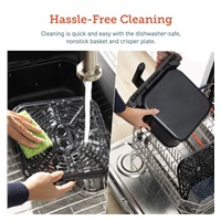 BAZAR - Cosori Dual Blaze 6.4L SMART horkovzdušná  fritéza + 5x špíz a gril. rošt, black - pošk. obal