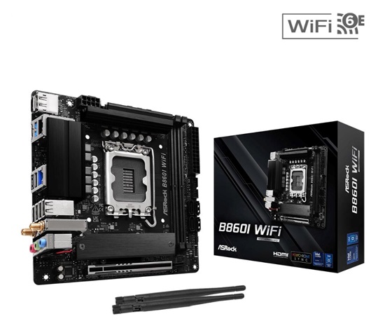 ASRock MB Sc LGA1851 B860I WiFi, Intel B860, 2xDDR5, 1xDP, 1xHDMI, WiFi, Mini-ITX