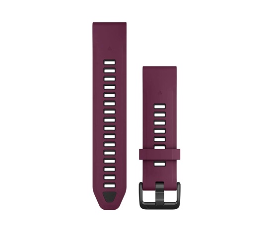 Řemínky QuickFit® 20 Watch Bands, Merlot/Graphite Silicone