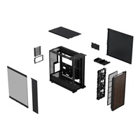 FRACTAL DESIGN North XL, Midi Tower, 1xUSB-C 3.2 Gen 2x2, 2xUSB 3.0, 4x 140mm Fan, Černá
