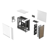 FRACTAL DESIGN North XL, Midi Tower, 1xUSB-C 3.2 Gen 2x2, 2xUSB 3.0, 4x 140mm Fan, Bílá