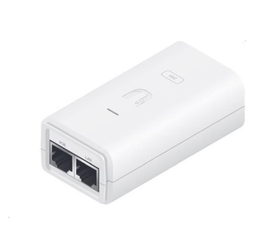 BAZAR - UBNT POE-24-24W-G-WH [Gigabit PoE adaptér, 24V/1A (24W), vč. napájecího kabelu, bílý] - Poškozený obal (Komplet)