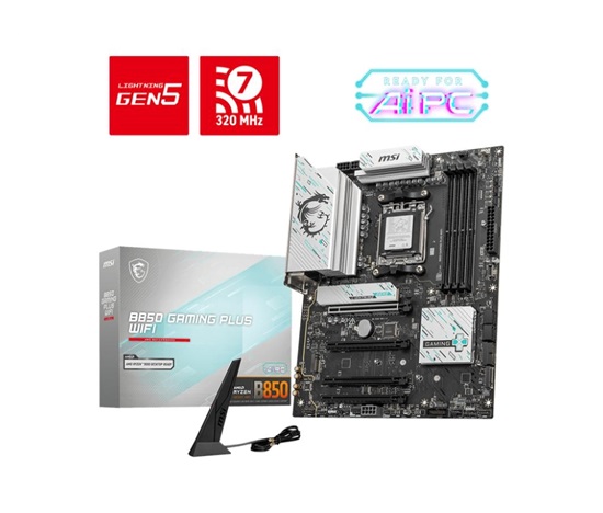 MSI MB Sc AM5 B850 GAMING PLUS WIFI, AMD B850, 4xDDR5, 1xDP, WiFi, ATX