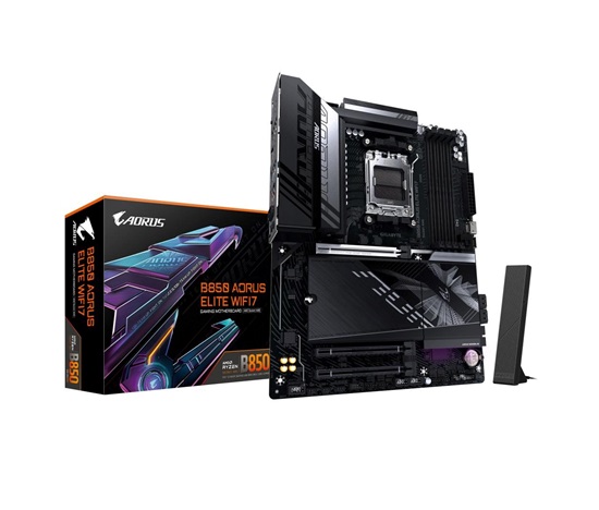 GIGABYTE MB Sc AM5 B850 A ELITE WF7, AMD B850, 4xDDR5, 1xDP, WiFi, ATX