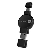 CONNECT IT Bezdrátová nabíječka WatchTravelCharge pro Apple a Samsung Watch, Černá