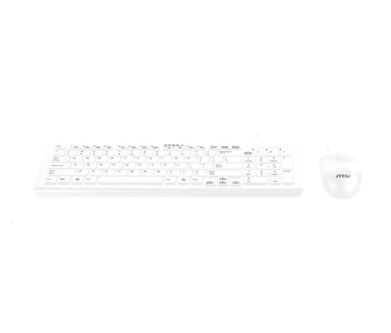MSI set klávesnice a myši SK9626W, drátová, CZ/SK lokalizace, bílá