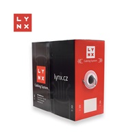LYNX FTP kabel, Cat5e, LSZH, 0,5mm, celoměděný, vnitřní, šedý, box 305m