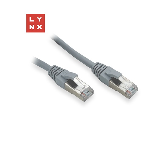 LYNX FTP patch kabel Cat5e PVC, CCA, 15m, šedý