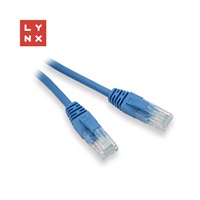 LYNX UTP patch kabel Cat5e, PVC, CCA, 0,1m, modrý (balení obsahuje 10ks)