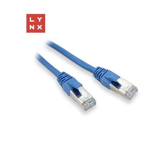 LYNX FTP patch kabel Cat5e PVC, CCA, 10m, modrý