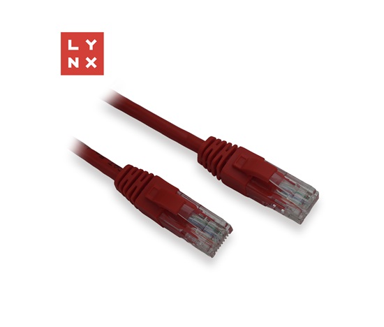 LYNX UTP patch kabel Cat5e, PVC, CCA, 3m, červený
