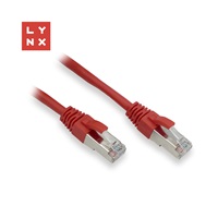 LYNX FTP patch kabel Cat5e PVC, CCA, 3m, červený