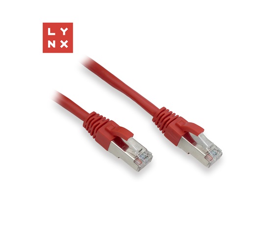 LYNX FTP patch kabel Cat5e PVC, CCA, 20m, červený
