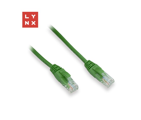 LYNX UTP patch kabel Cat5e, PVC, CCA, 7m, zelený