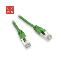 LYNX FTP patch kabel Cat5e PVC, CCA, 0,3m, zelený (balení obsahuje 10ks)