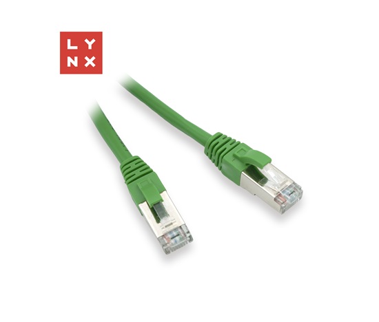 LYNX FTP patch kabel Cat5e PVC, CCA, 2m, zelený